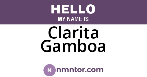Clarita Gamboa