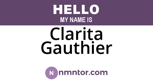 Clarita Gauthier