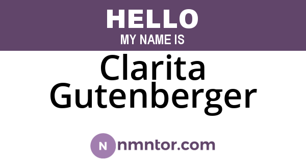 Clarita Gutenberger