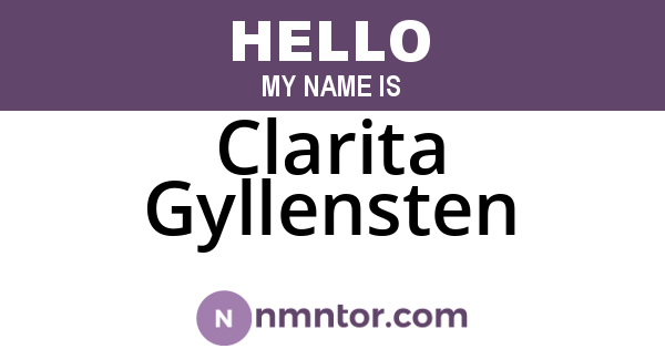 Clarita Gyllensten