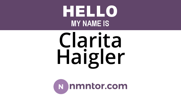 Clarita Haigler