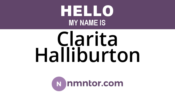 Clarita Halliburton