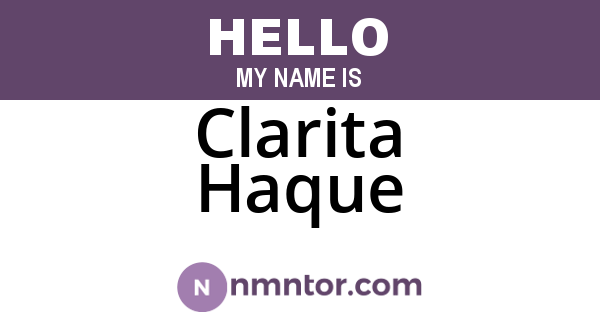 Clarita Haque