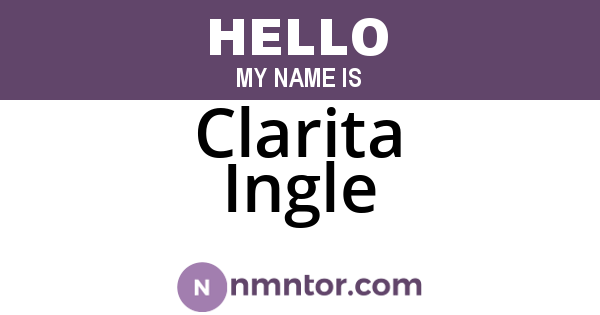 Clarita Ingle