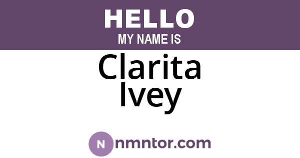 Clarita Ivey