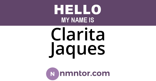 Clarita Jaques