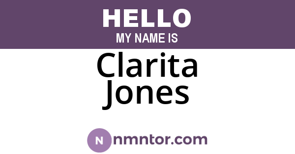 Clarita Jones