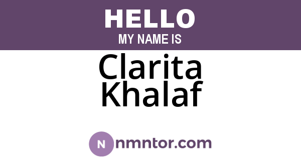 Clarita Khalaf