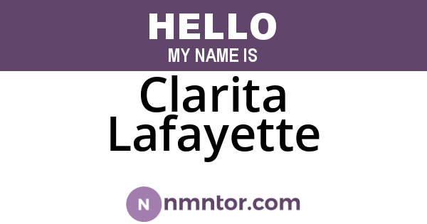 Clarita Lafayette