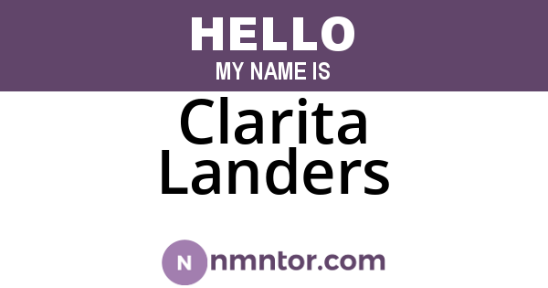 Clarita Landers