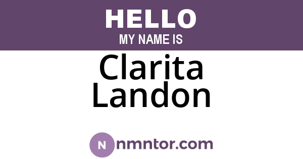 Clarita Landon