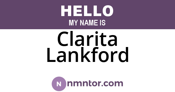 Clarita Lankford
