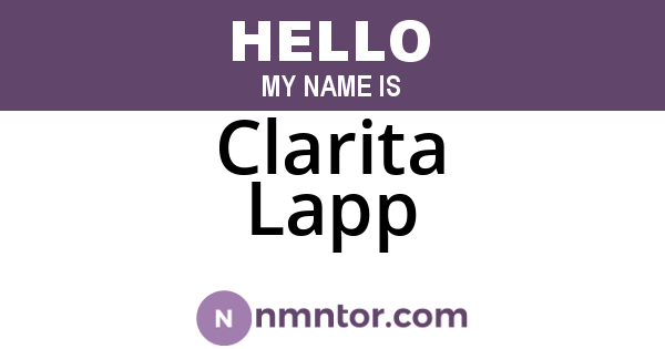 Clarita Lapp