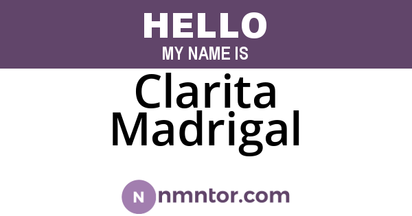 Clarita Madrigal