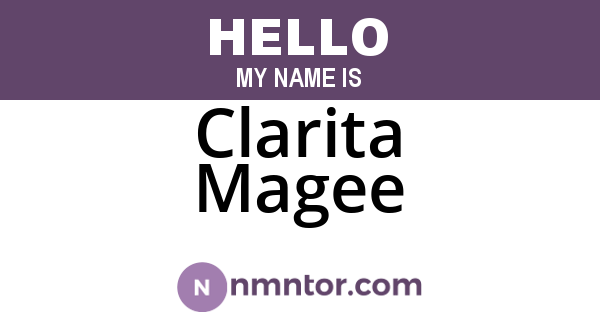 Clarita Magee