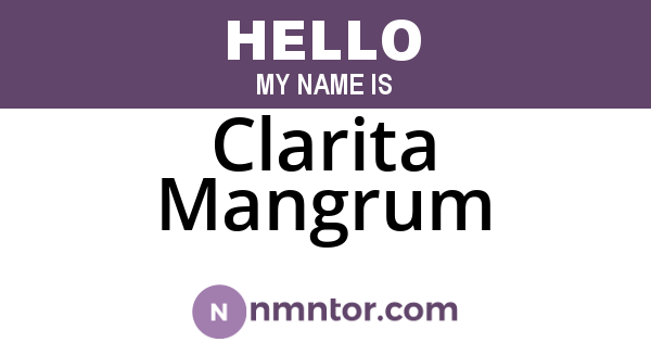Clarita Mangrum