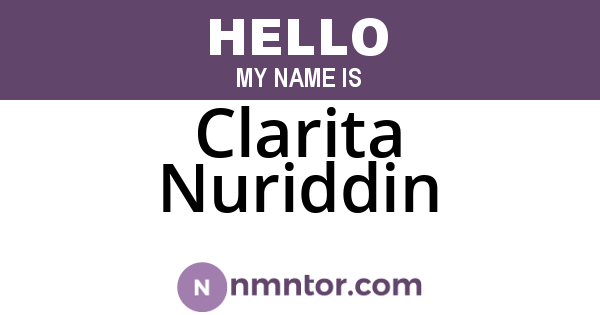 Clarita Nuriddin