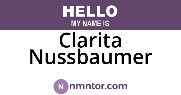 Clarita Nussbaumer