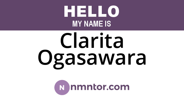 Clarita Ogasawara