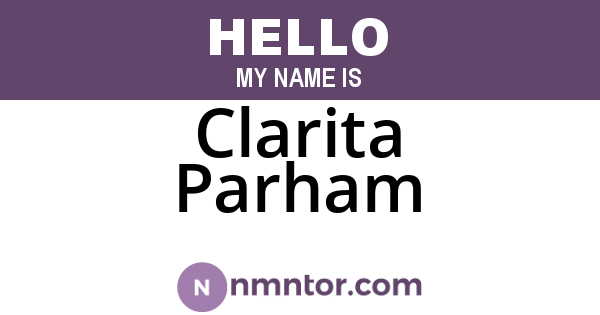 Clarita Parham