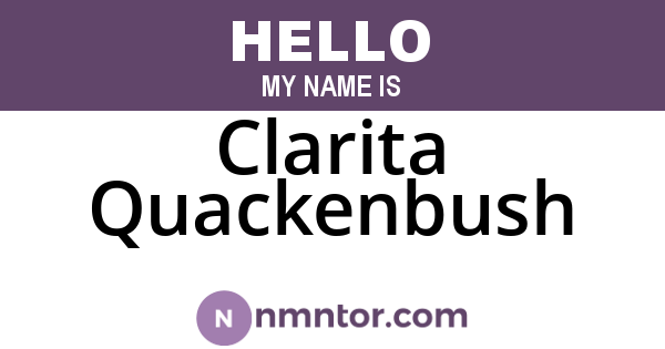 Clarita Quackenbush