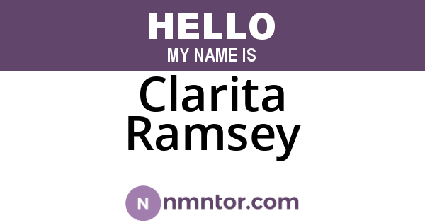Clarita Ramsey