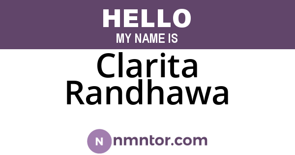 Clarita Randhawa