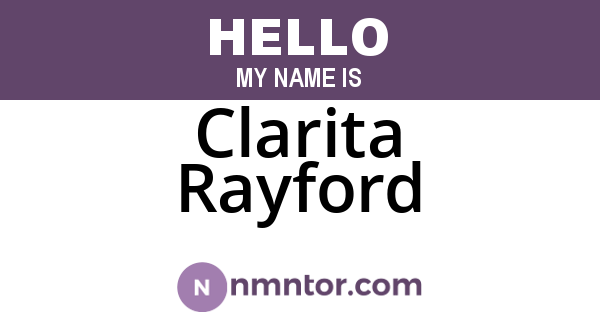 Clarita Rayford