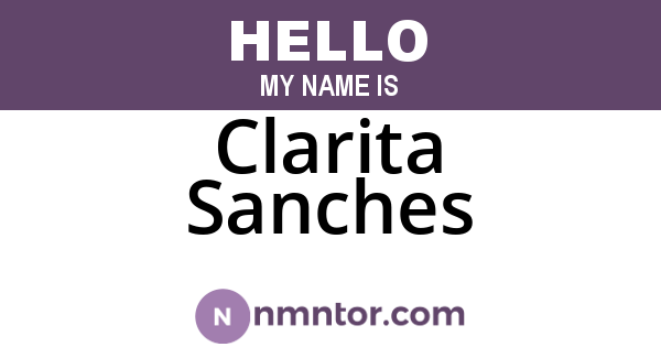 Clarita Sanches