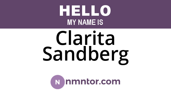 Clarita Sandberg