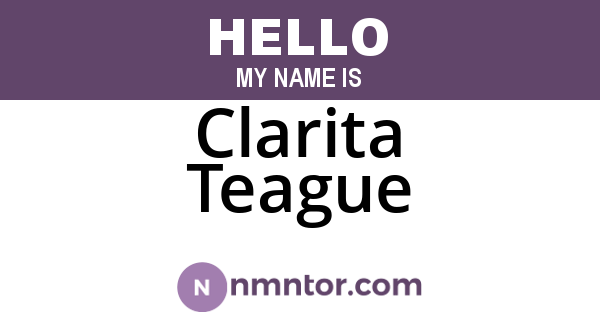 Clarita Teague