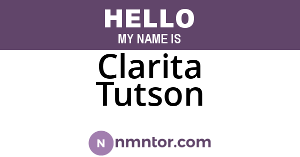 Clarita Tutson