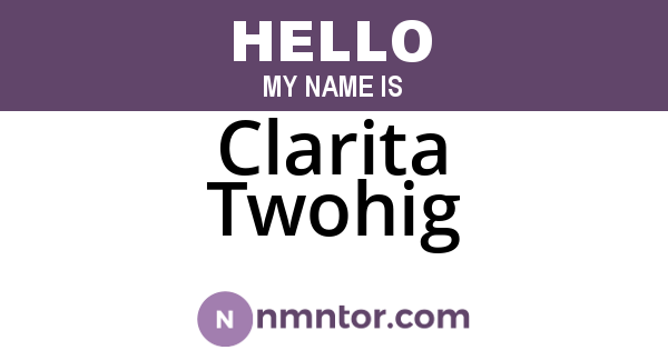 Clarita Twohig