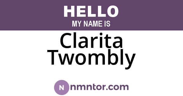 Clarita Twombly