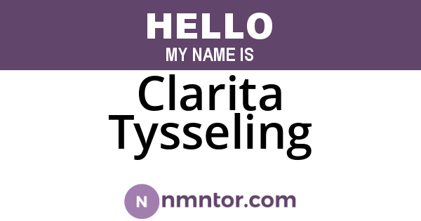 Clarita Tysseling