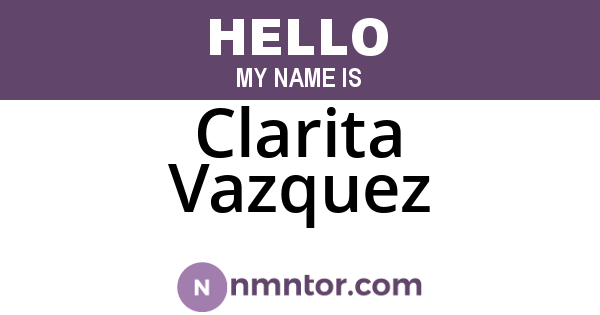 Clarita Vazquez