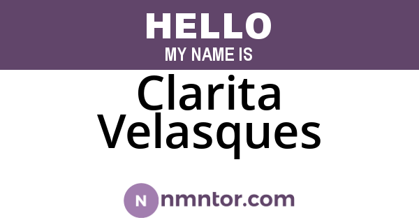 Clarita Velasques