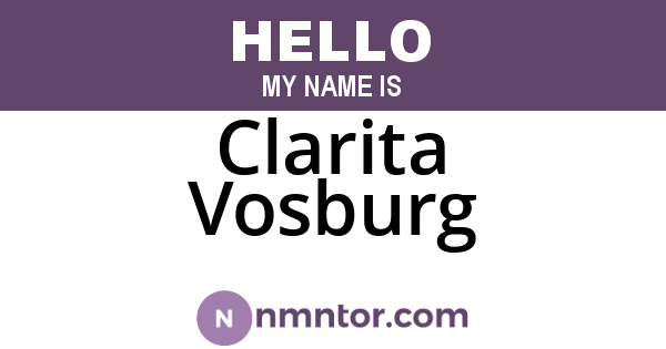 Clarita Vosburg