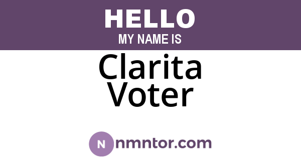 Clarita Voter