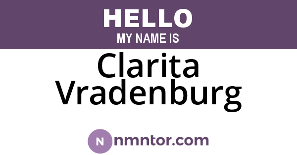 Clarita Vradenburg