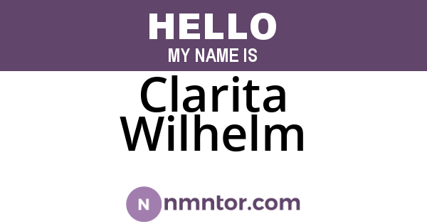 Clarita Wilhelm