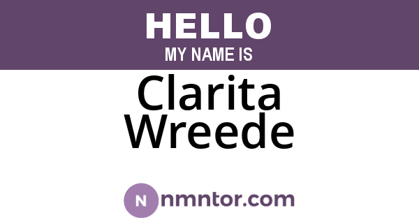 Clarita Wreede