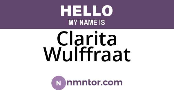 Clarita Wulffraat