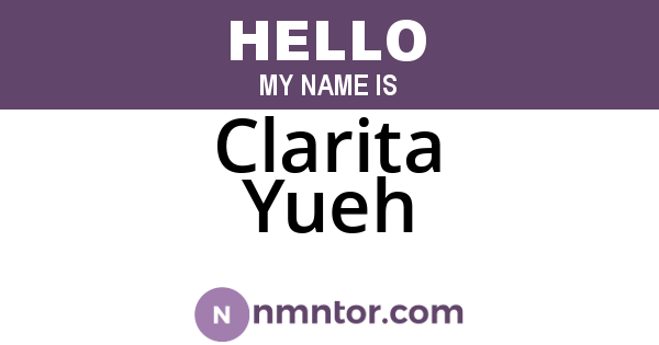 Clarita Yueh