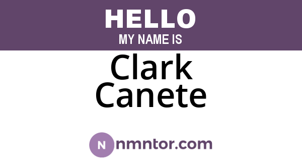 Clark Canete