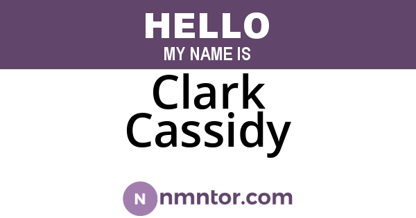 Clark Cassidy
