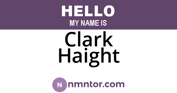 Clark Haight