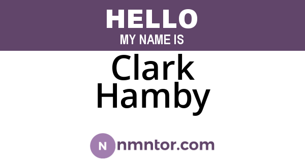 Clark Hamby