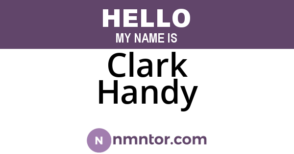 Clark Handy