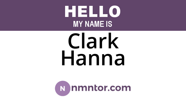 Clark Hanna